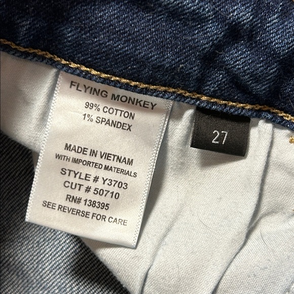 Flying Monkey Distressed Straight Jeans - Picture 4 of 7